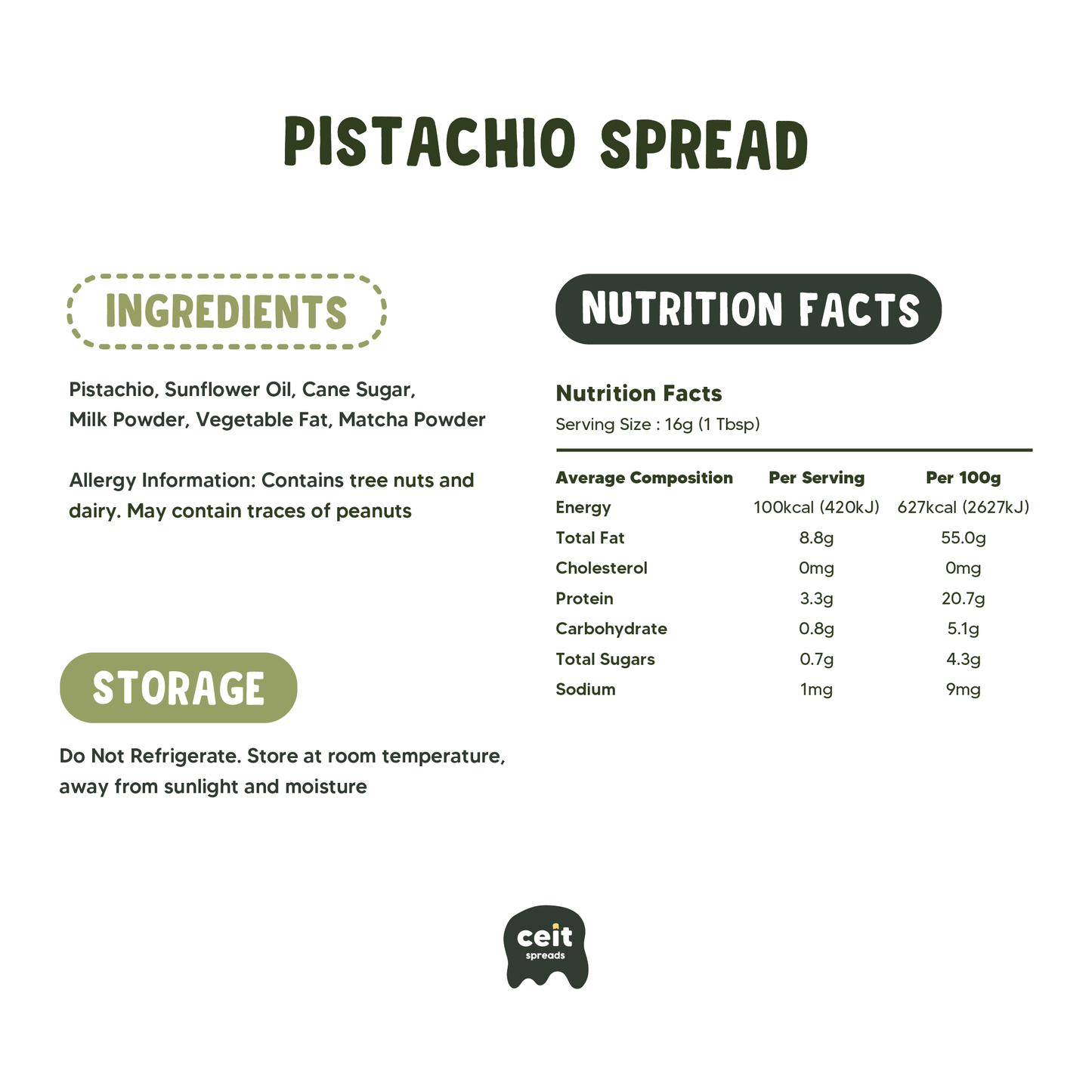 Pistachio Spread 130g