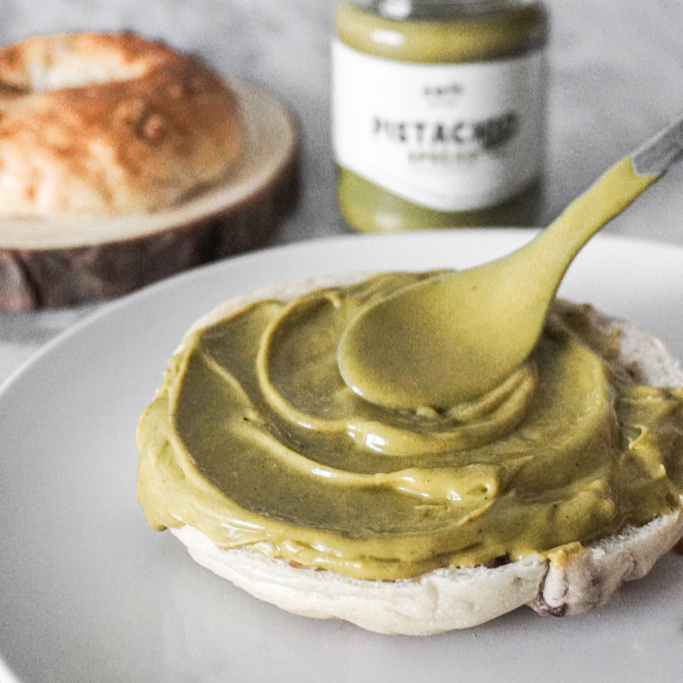 pure pistachio spread, naturally sweet with low sugar—ideal for weight loss and fitness diets.